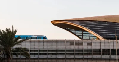 Shot of a Mall of the Emirates Metro station