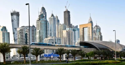 Metro station in Dubai during daylight hours