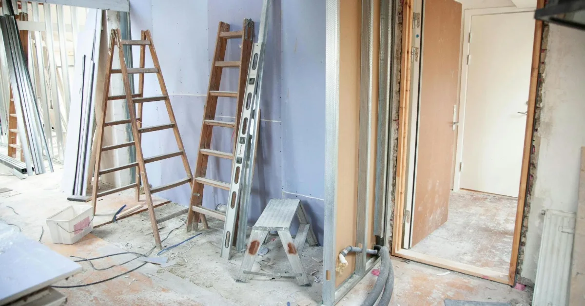 House undergoing renovations