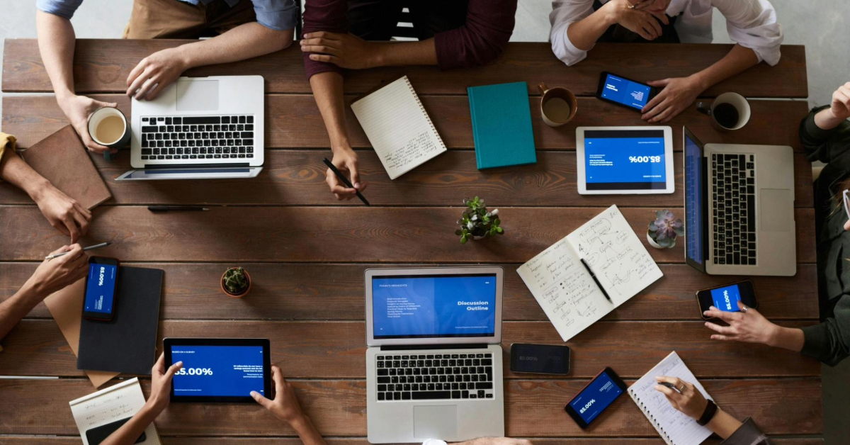 Team working in an office