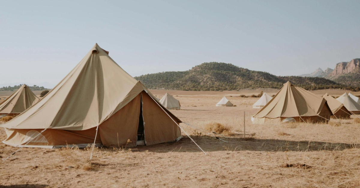Tents in a campsite