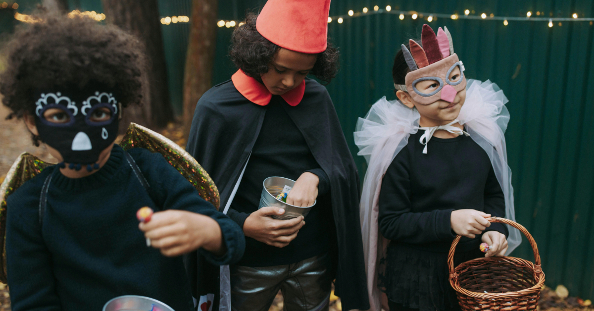 Kids treat or treating for Halloween 2025