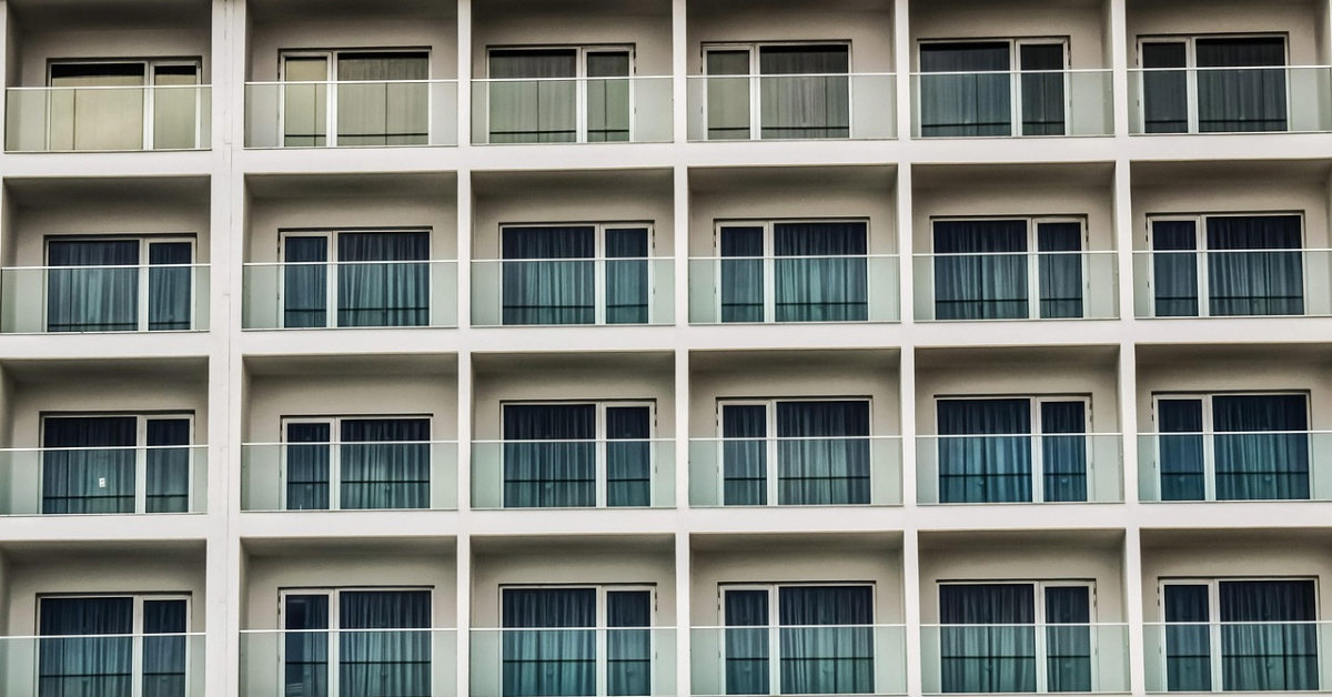 balconies in a residential area
