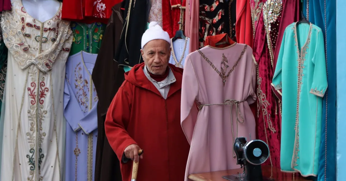 صورة لأحد متاجر الملابس لتوضيح التسوق في سوق بلدية بني ياس