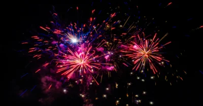 Fireworks at night