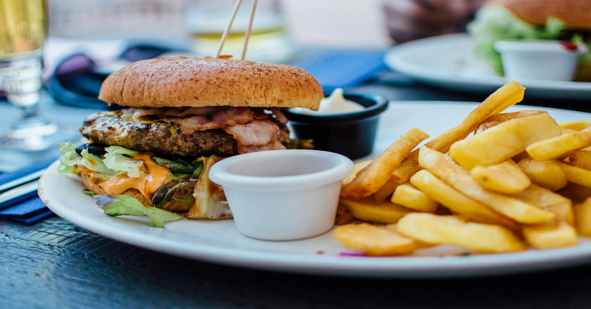 Fries and burger