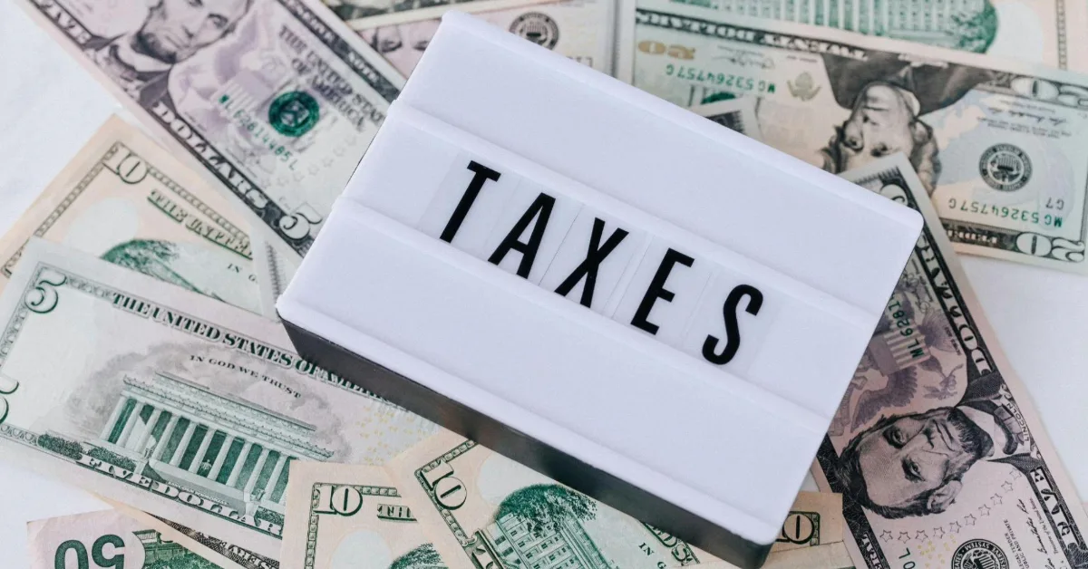 Image showing Taxes and Money