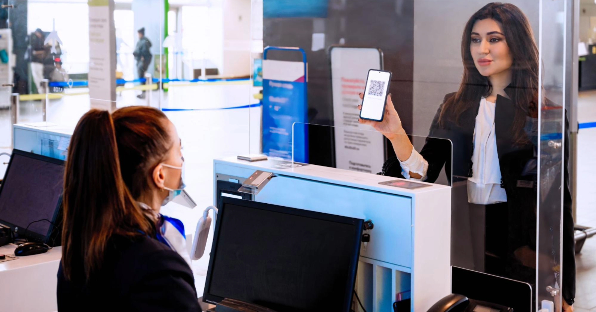 woman in a bank in dubai