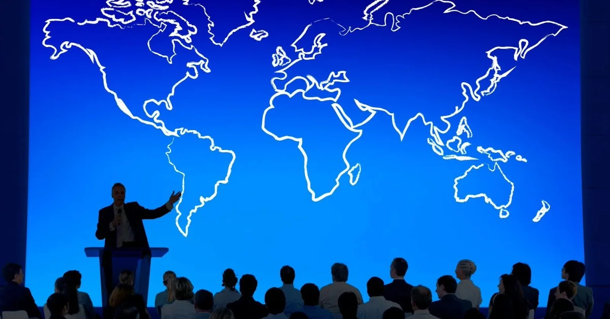  صورة توضيحية لاستكشاف الأسواق العالمية في المعارض العقارية