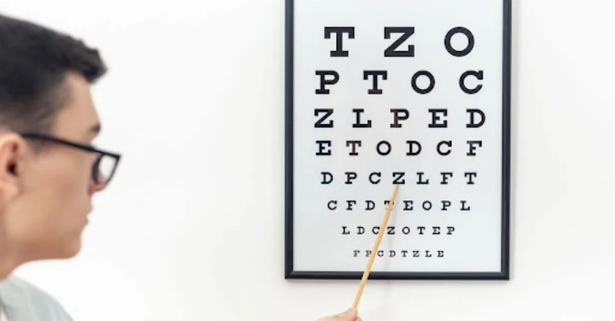 A visual acuity test being conducted in Ajman