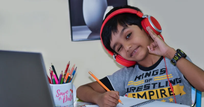 E-learning Class Enjoy, Sharjah Indian School Grade 1 Student