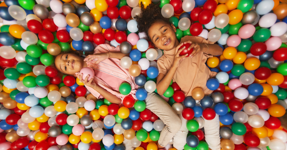 kids in a ball pit
