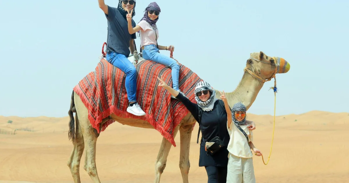 Camel ride in Dubai