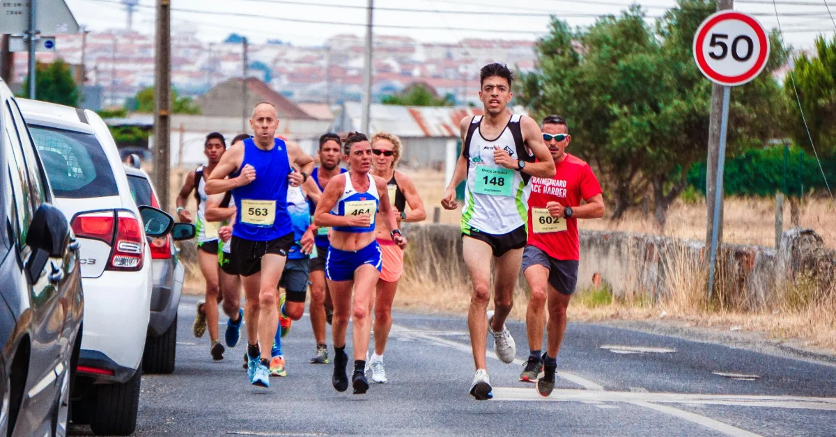 People running in a marathon in Dubai