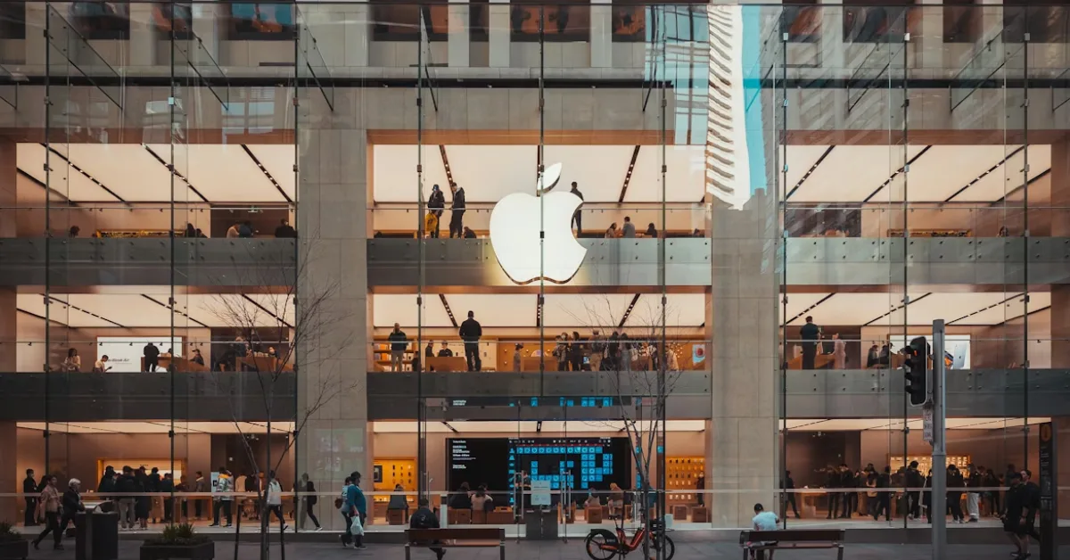 Apple building, representative of international companies