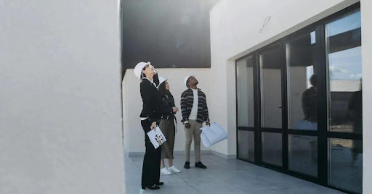 Engineers inspecting a house in Dubai for handover