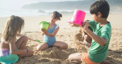 Family in a Dubai Beach Club