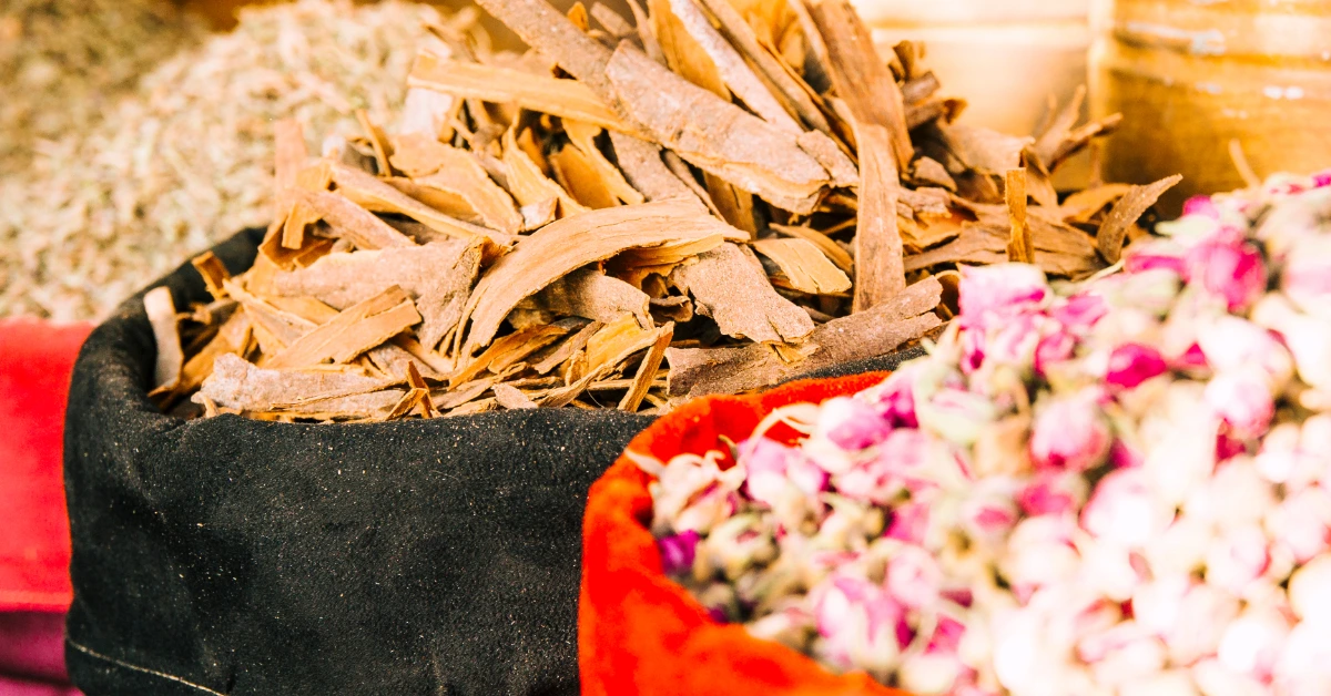 herbs in Pakistani supermarket