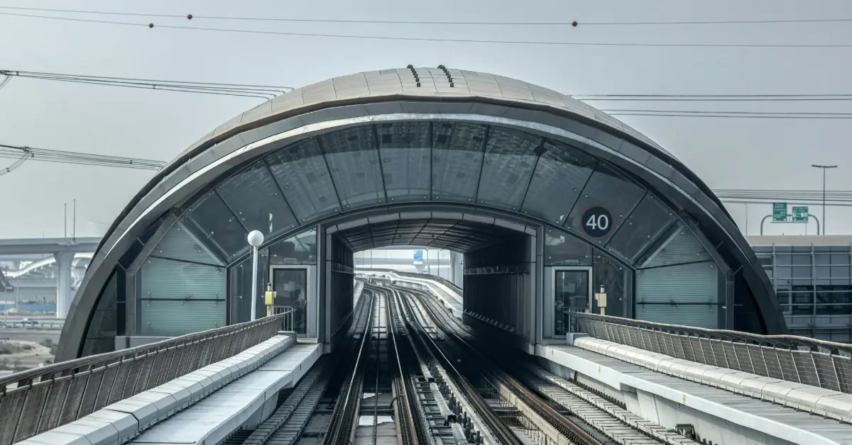 Metro station in Dubai