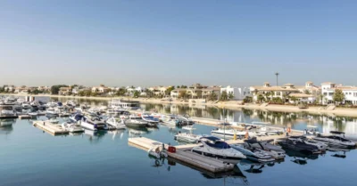 Scenic View of Palm Jumeirah Marina in Dubai