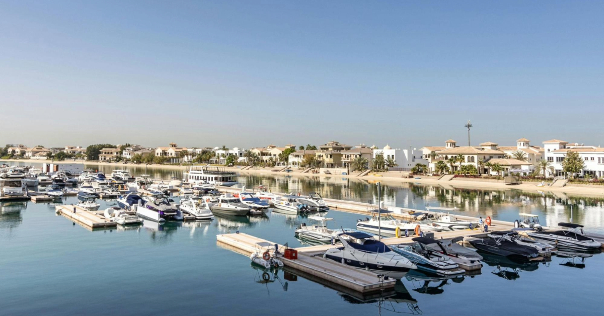 Scenic View of Palm Jumeirah Marina in Dubai
