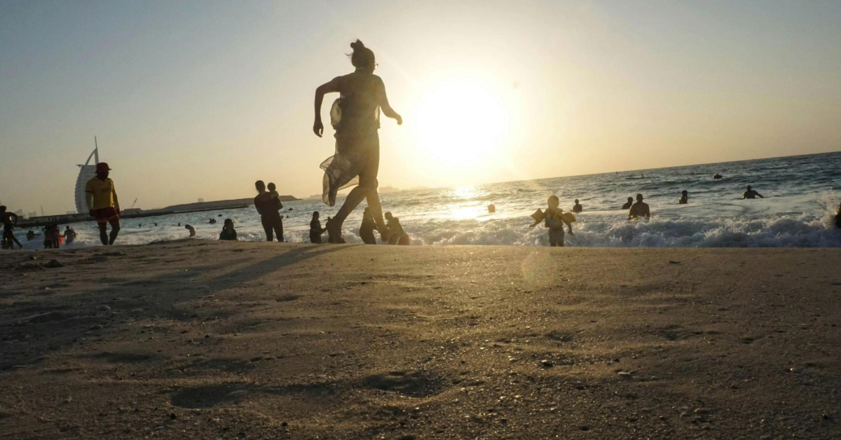 People At The Beach in Dubai