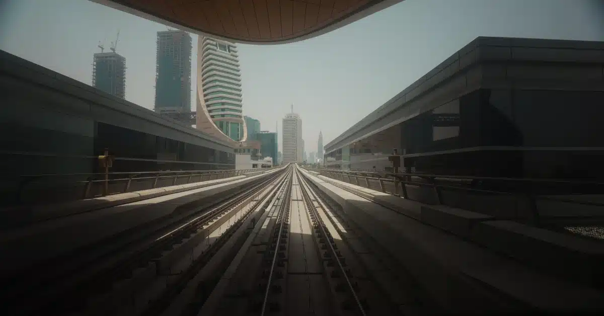 Metro station in Dubai