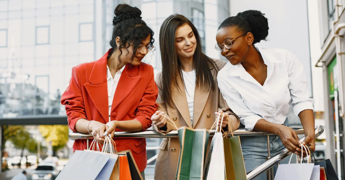 Women shopping at a mall near Dubai Airport