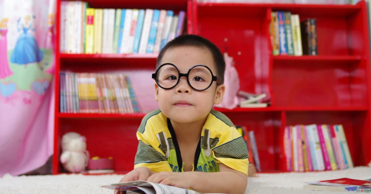Student reading in an early care centre in Dubai
