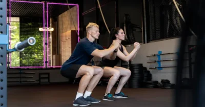 Trainees doing crossfit workout