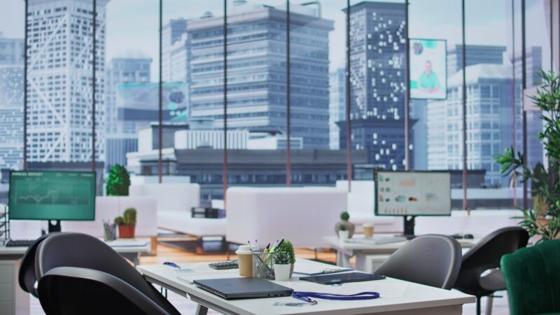 مكتب تجاري حديث في الإمارات