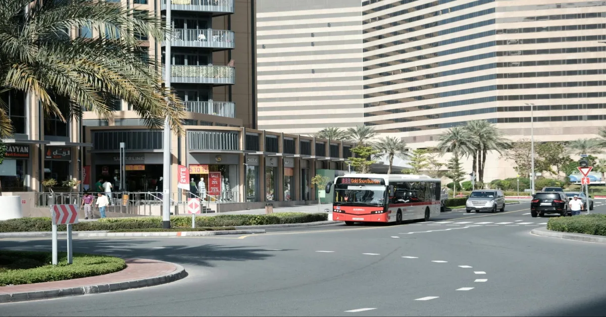 A bus in Dubai streets 