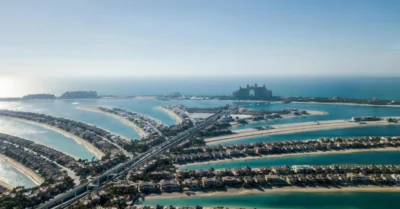 Aerial view of Palm Jumeirah.