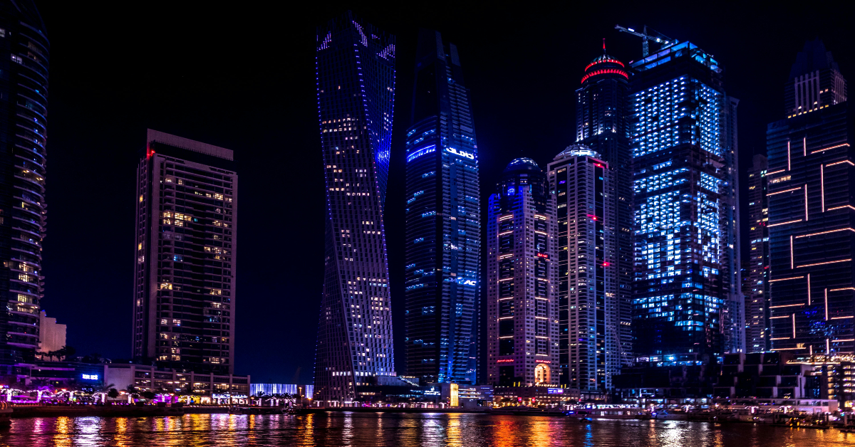Dubai City at night