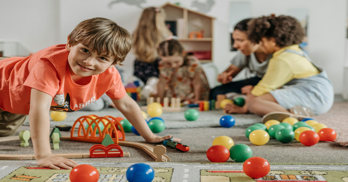 Kids playing in nursery