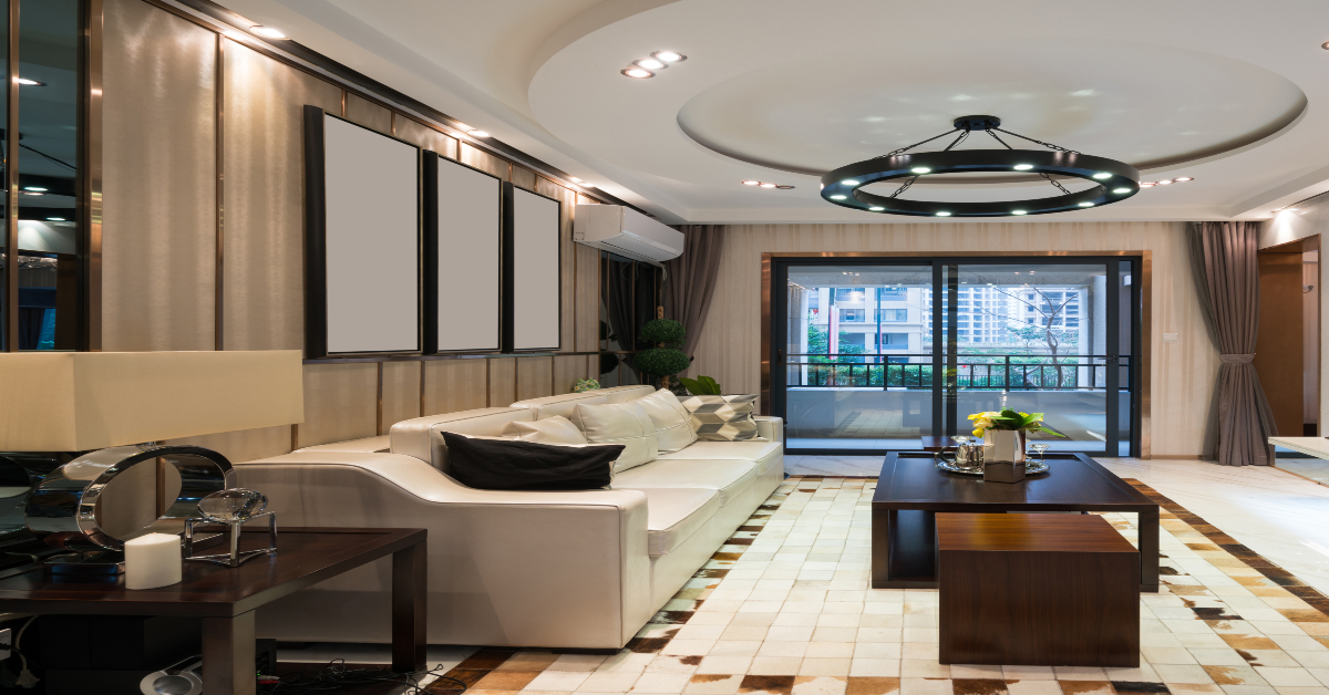 High-end condo interior with modern finishes and decor.