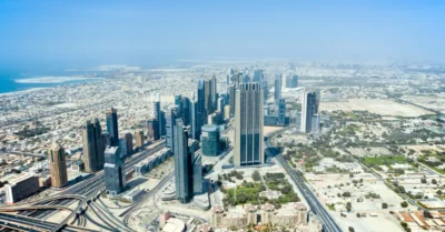 The top view on dubai