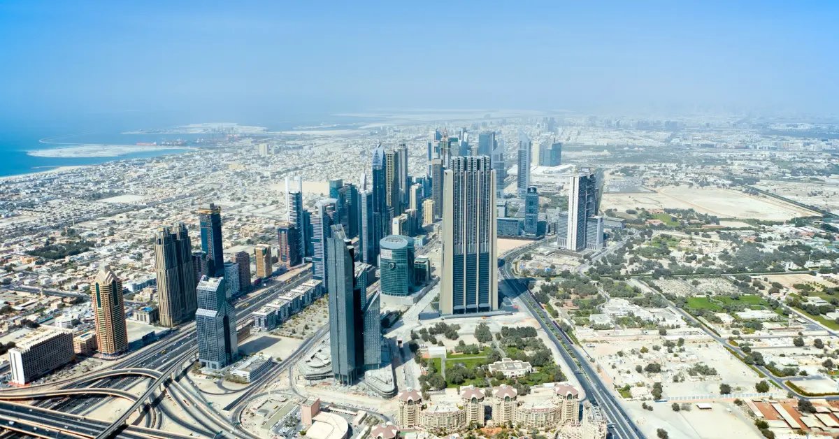 The top view on dubai