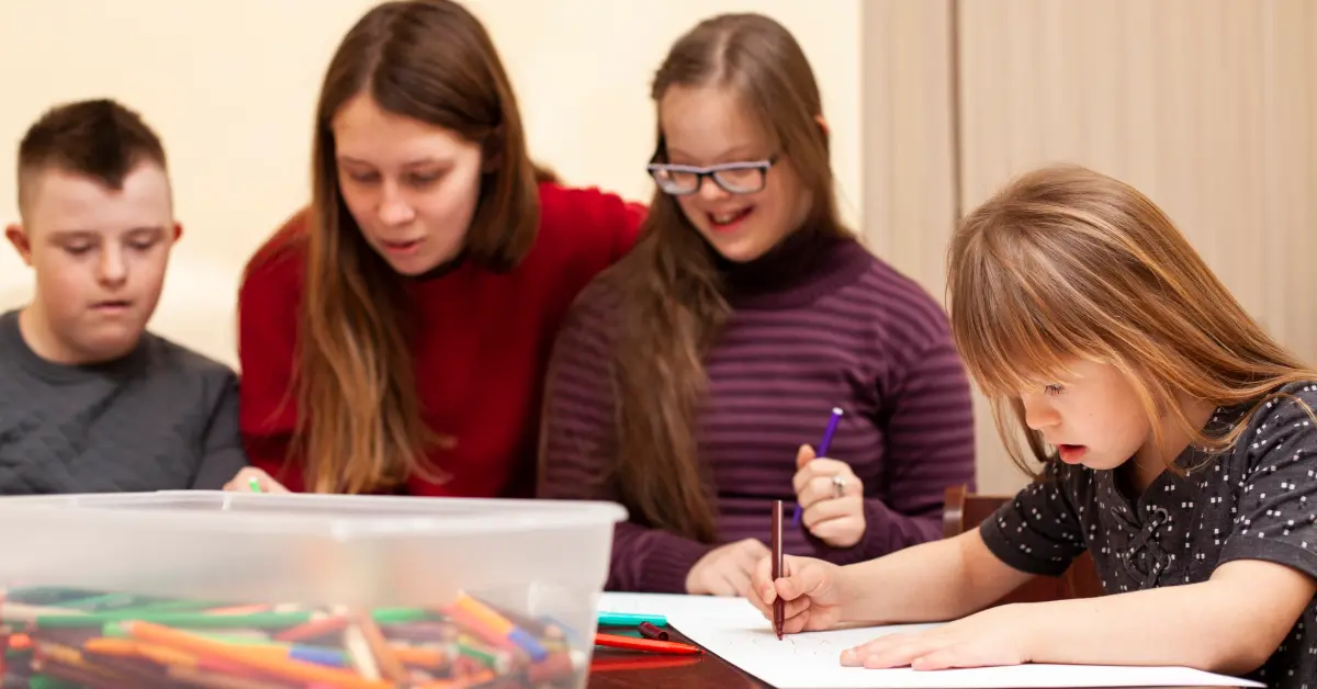workshop with children with down syndrome