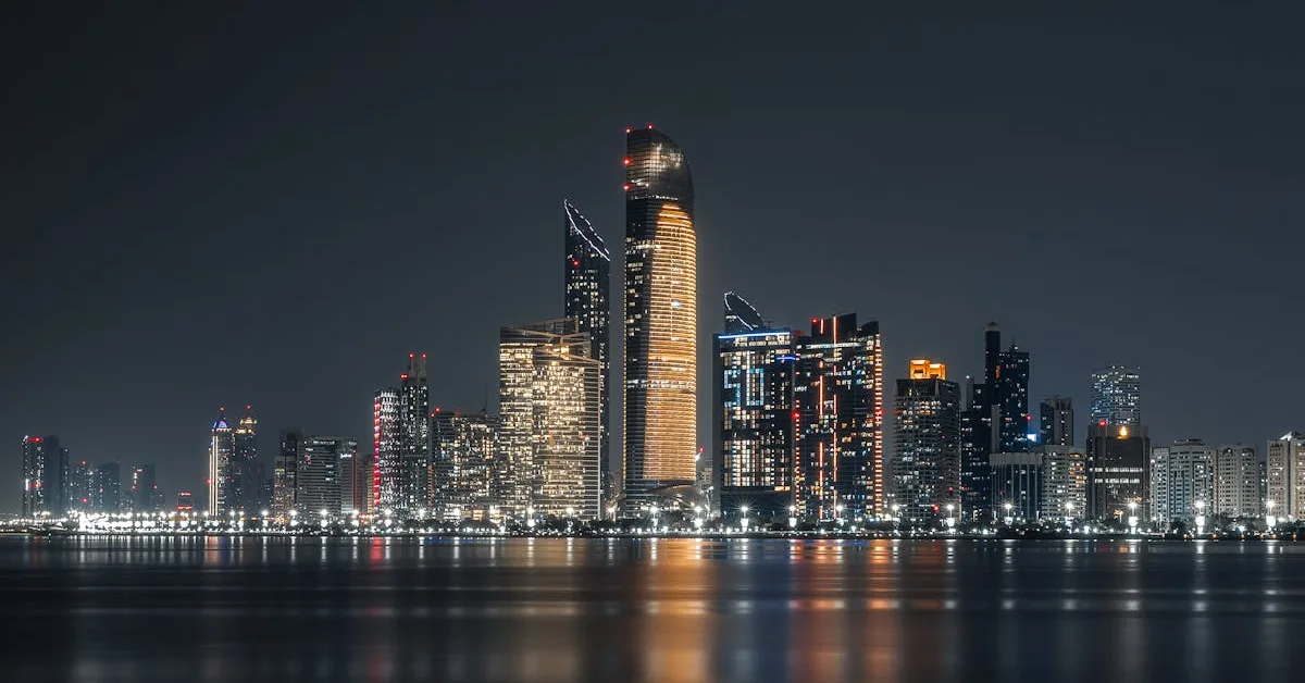 Abu Dhabi Night Skyline
