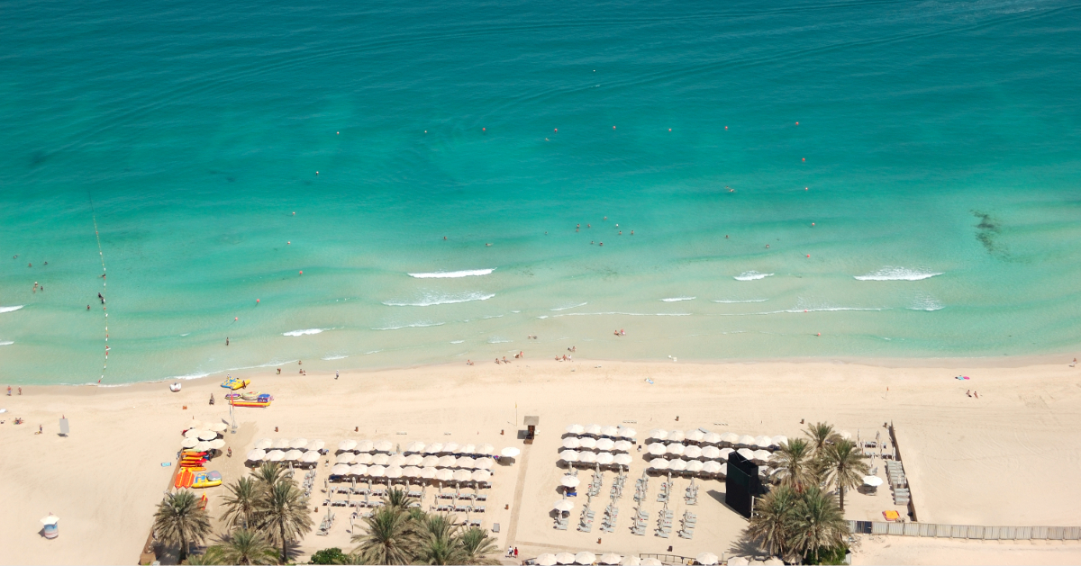 Beach of a luxury hotel in Jumeirah