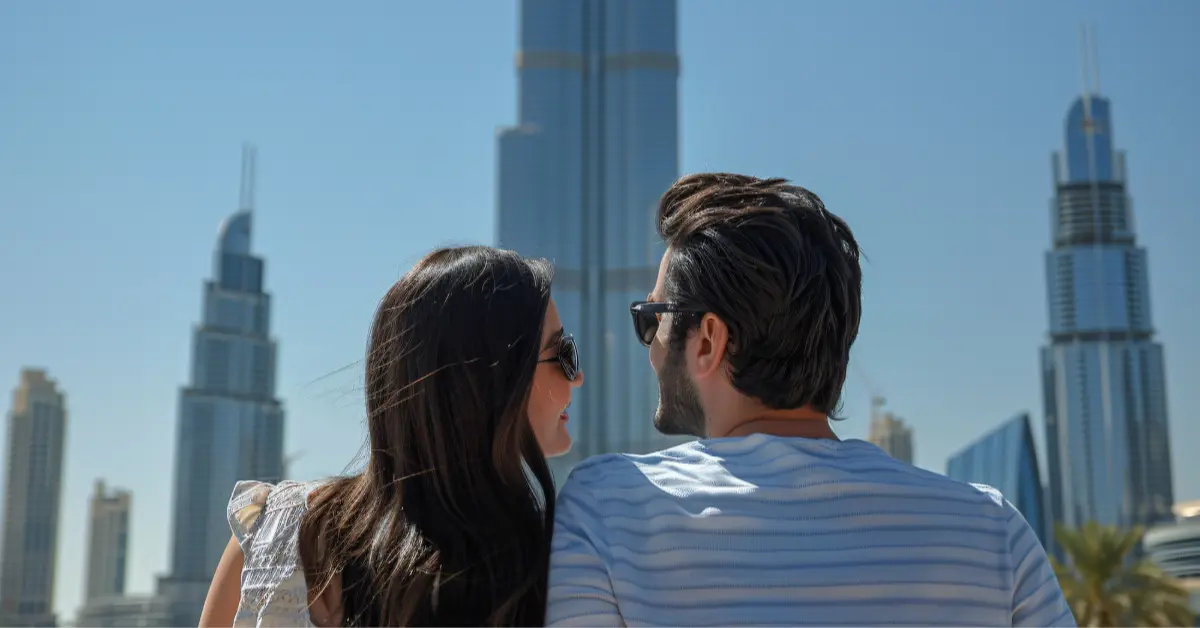 Couples by Burj Khalifa