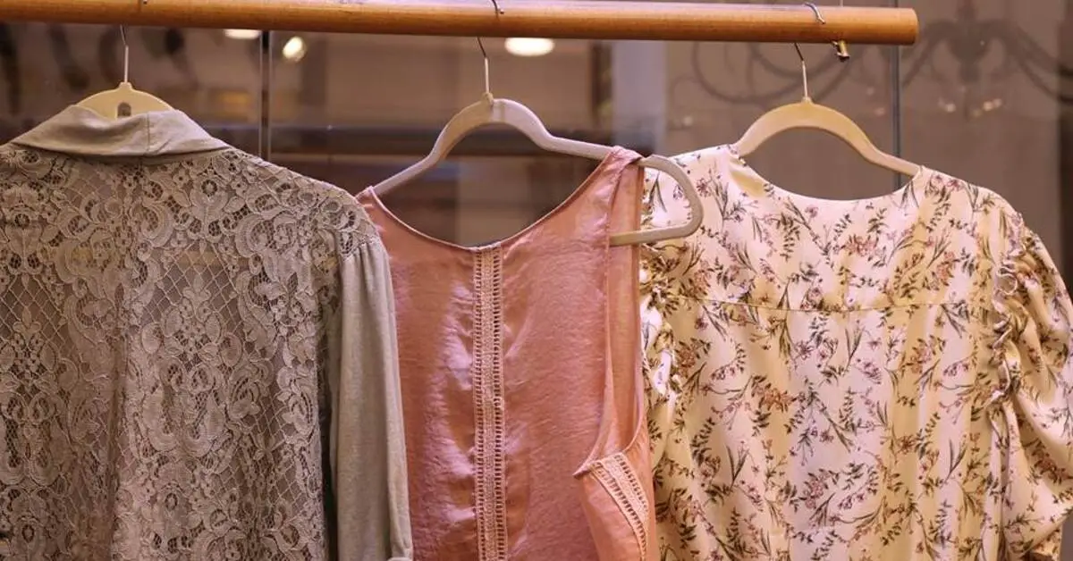 Hanging Kurtis displayed in a retail store in Dubai