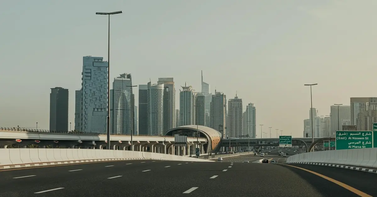 Highway leading to Jumeirah Lake Towers