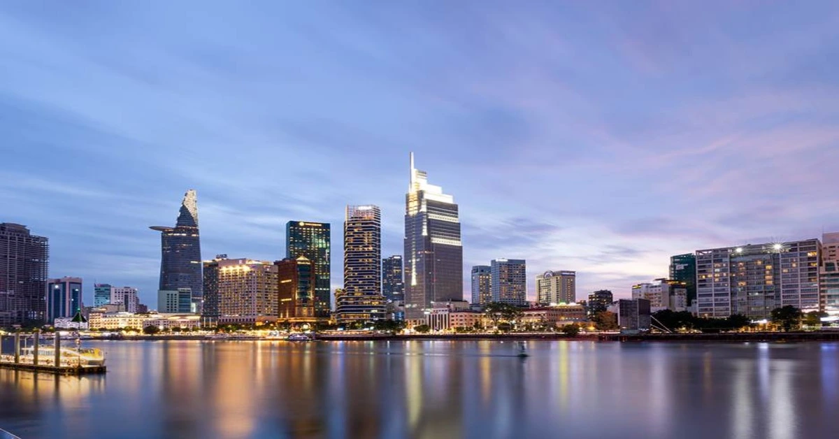 Ho Chi Minh City skyline at night