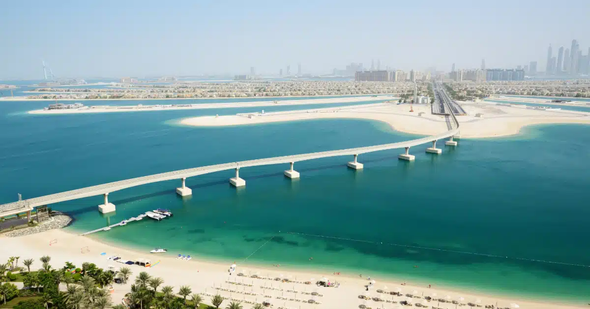 View On Jumeirah Palm Man-Made Island, Dubai