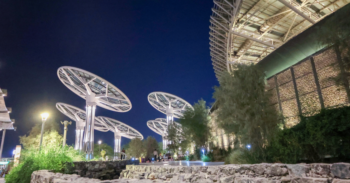 Main entrance to the exhibition Terra Sustainability Pavilion