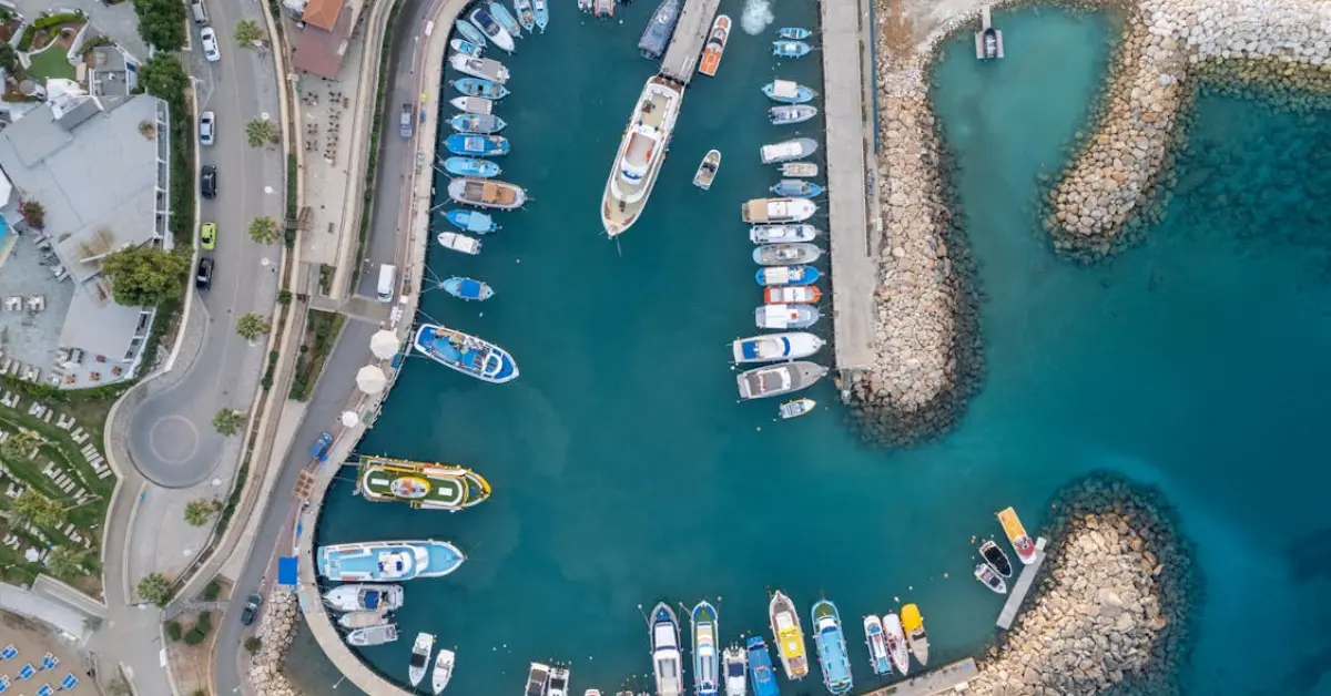 Moored Boats in Cyprus Marina