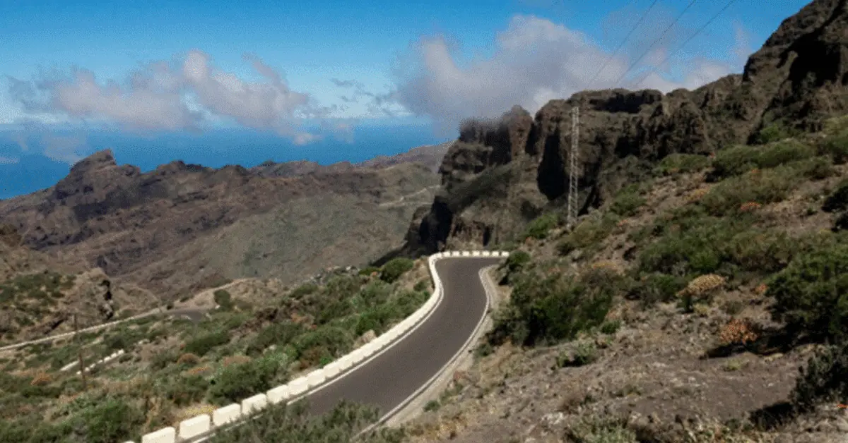 Mountain road winding through Jebel Akhdar