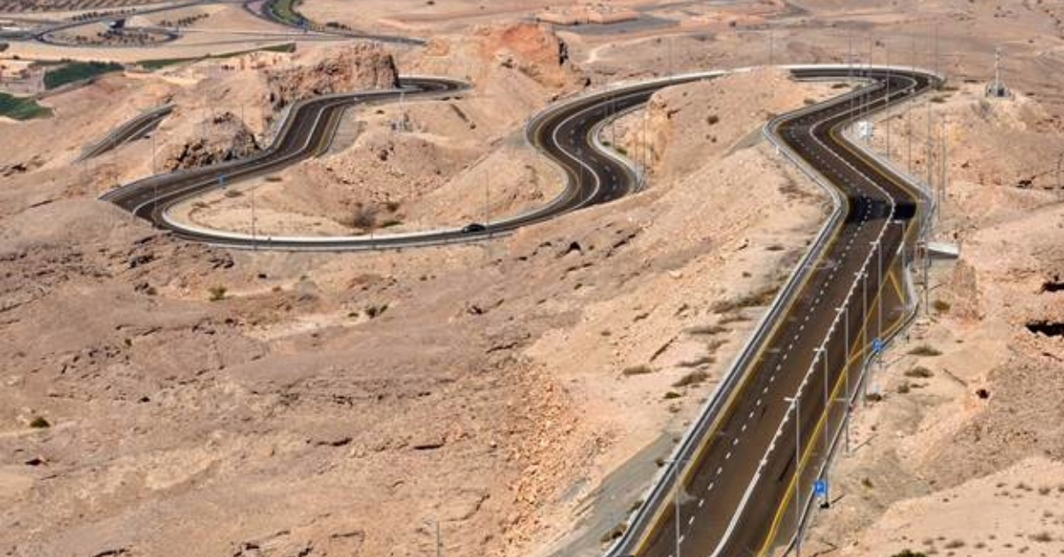 Mountain roads in Jebel Hafeet